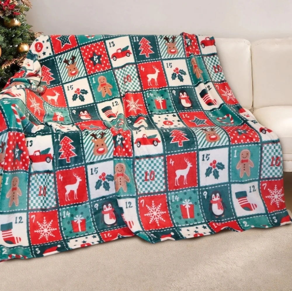 Cozy Blanket Printed Blanket Throw Christmas Collection
